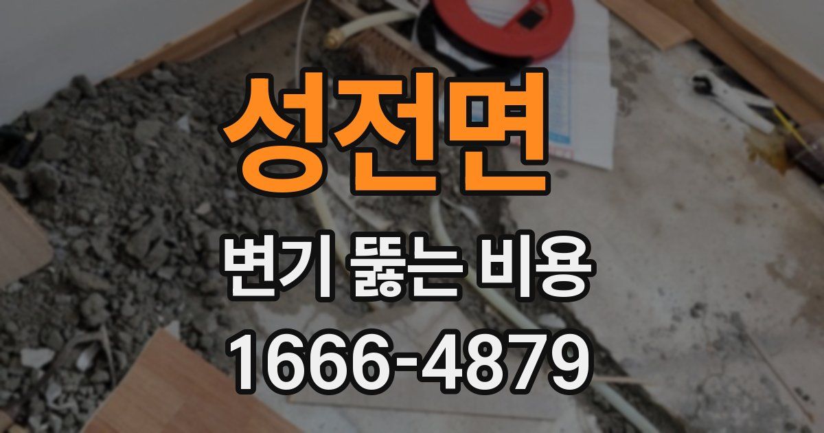 성전면 변기 뚫는 비용
