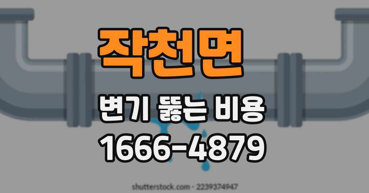 작천면 변기 뚫는 비용