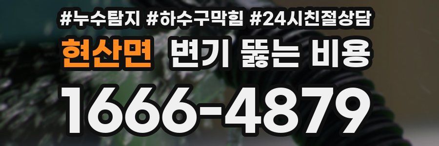 현산면 변기 뚫는 비용