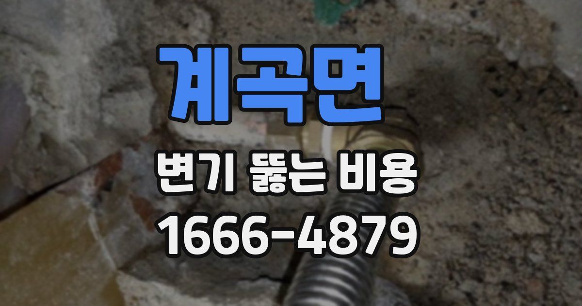 계곡면 변기 뚫는 비용