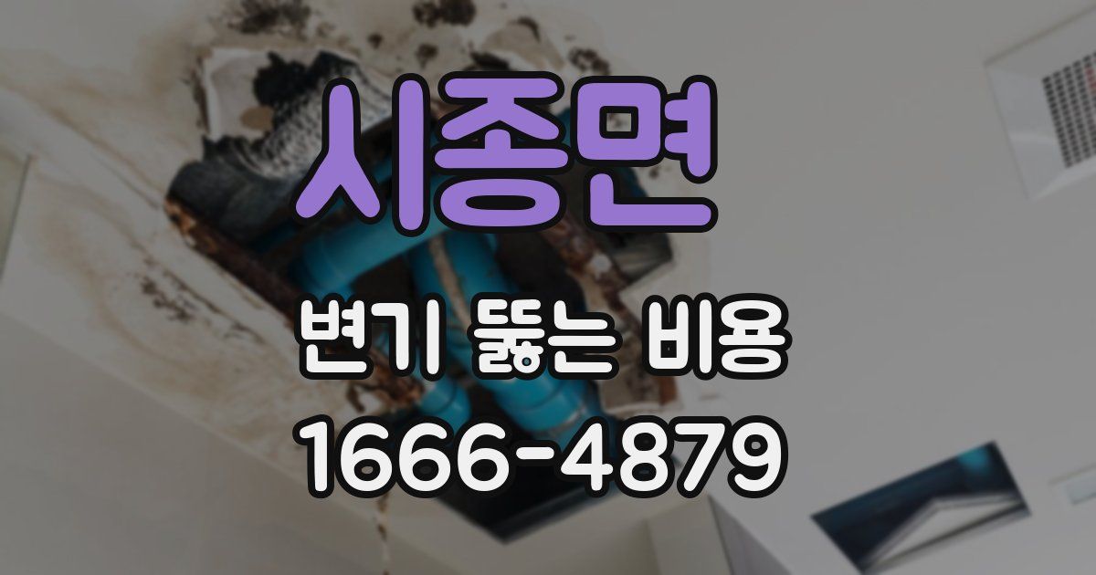 시종면 변기 뚫는 비용