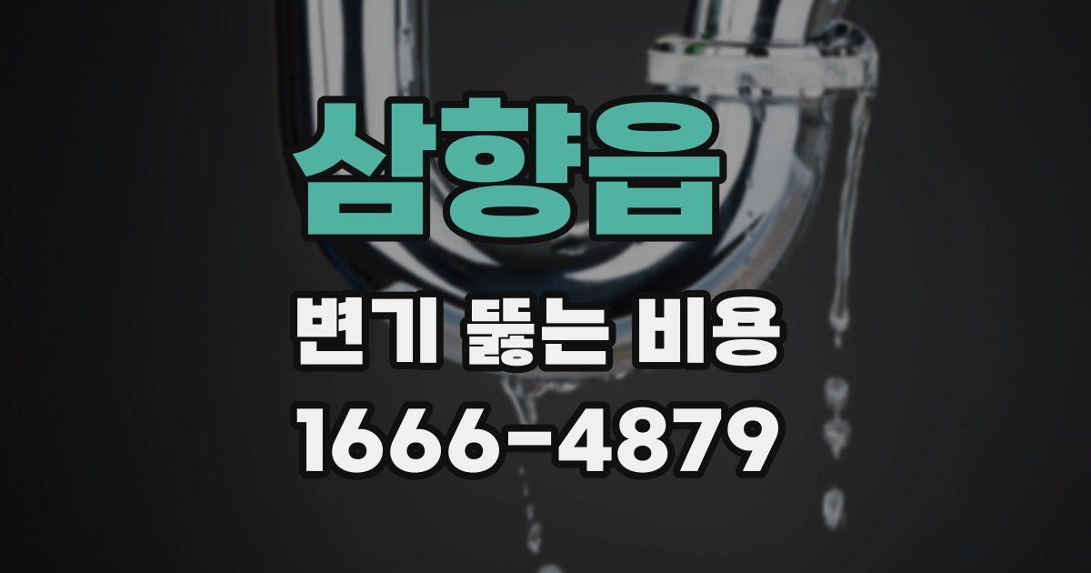 삼향읍 변기 뚫는 비용
