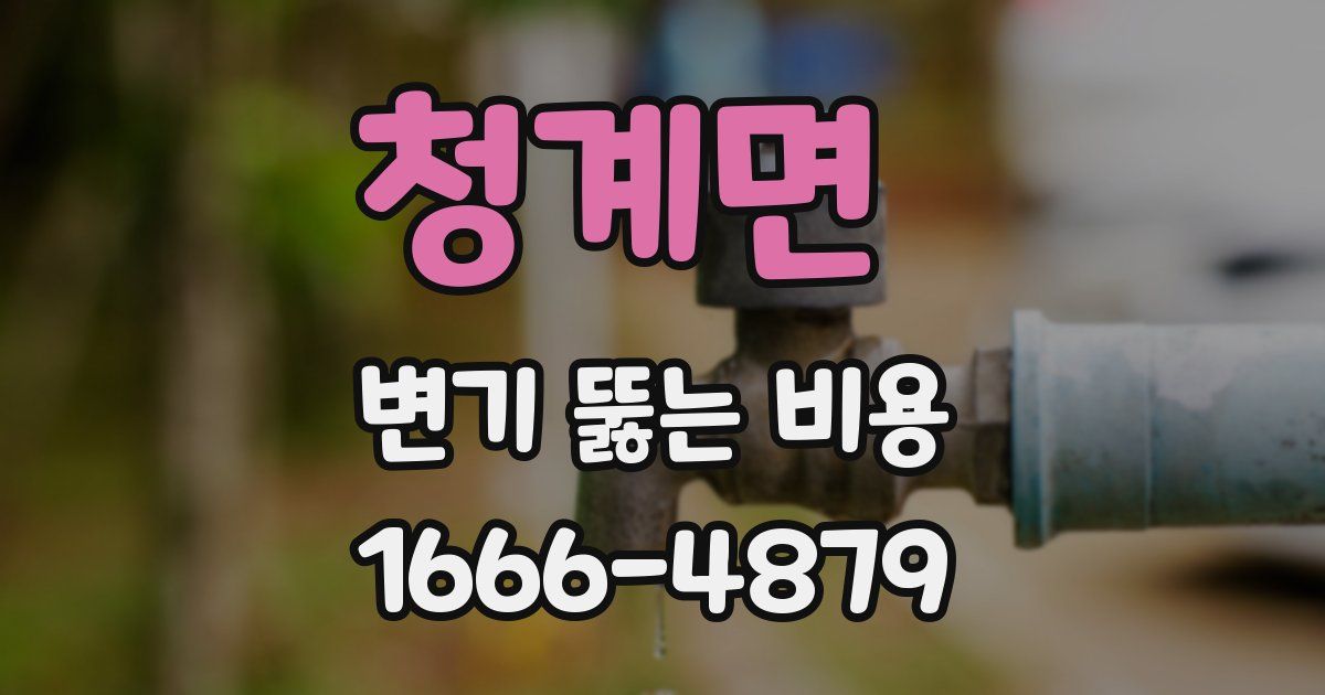 청계면 변기 뚫는 비용