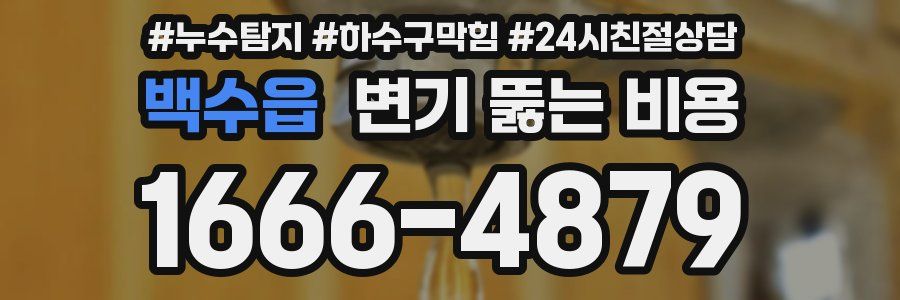 백수읍 변기 뚫는 비용