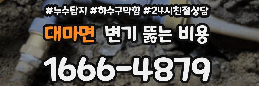 대마면 변기 뚫는 비용