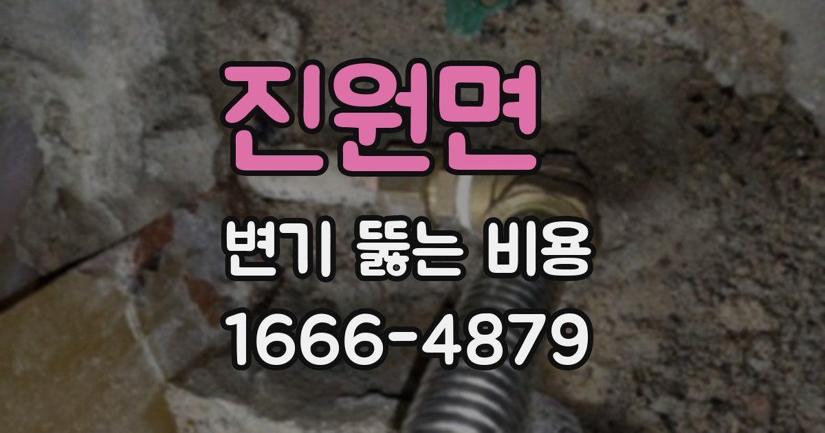 진원면 변기 뚫는 비용