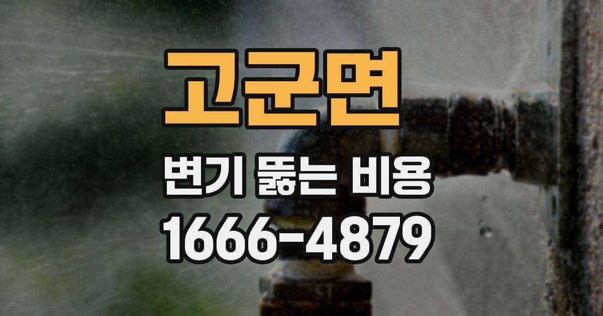 고군면 변기 뚫는 비용