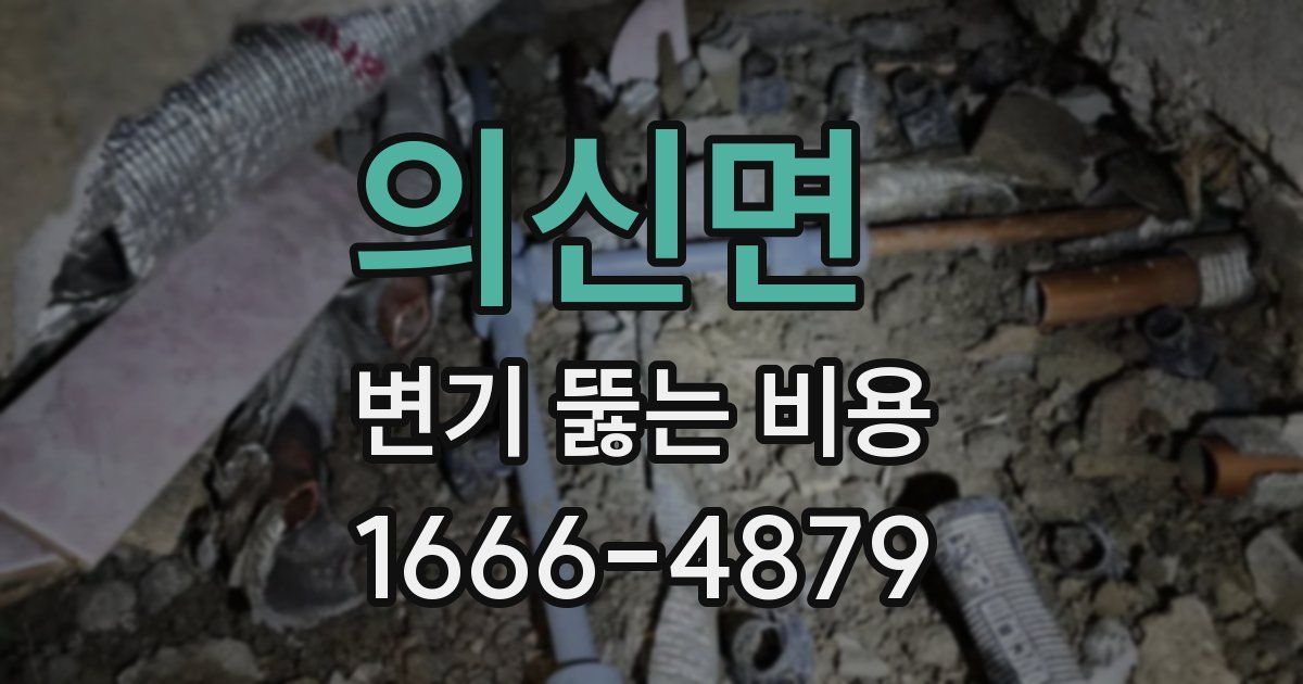 의신면 변기 뚫는 비용