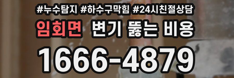 임회면 변기 뚫는 비용