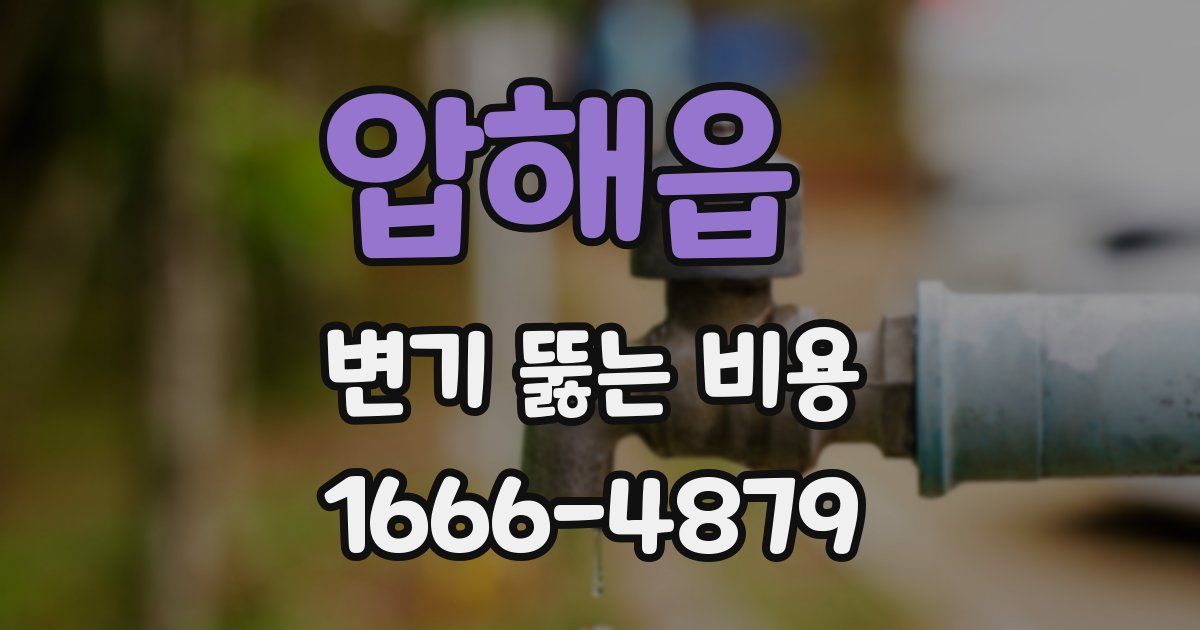 압해읍 변기 뚫는 비용