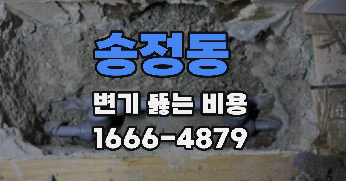송정동 변기 뚫는 비용