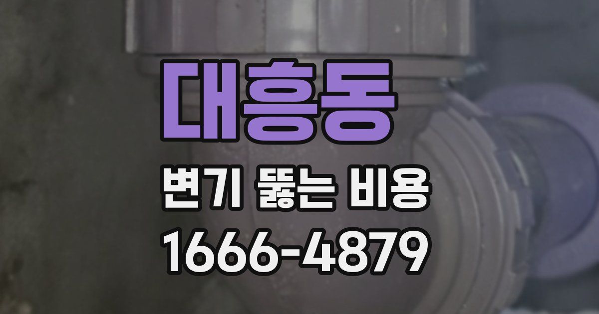 대흥동 변기 뚫는 비용