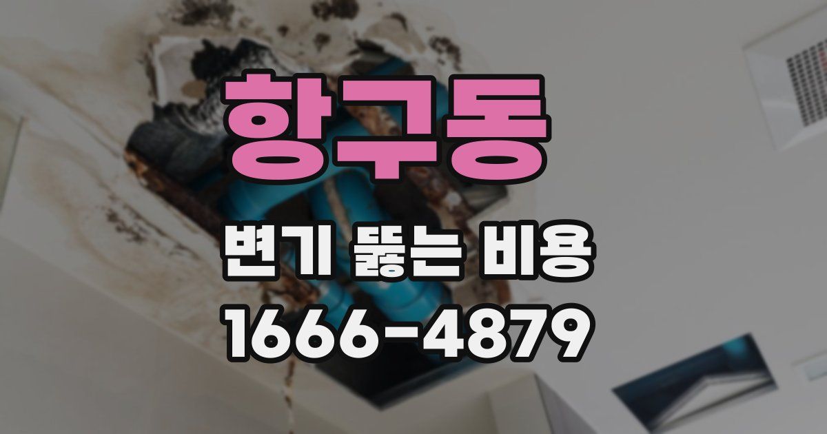 항구동 변기 뚫는 비용
