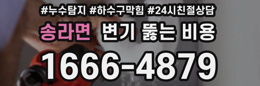송라면 변기 뚫는 비용