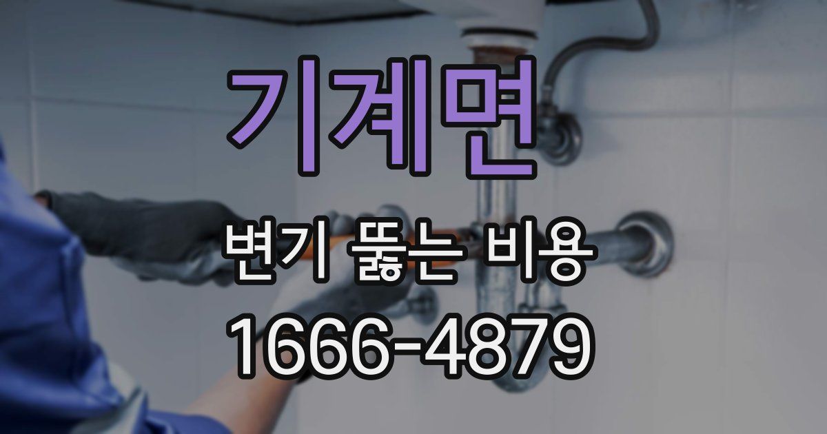 기계면 변기 뚫는 비용