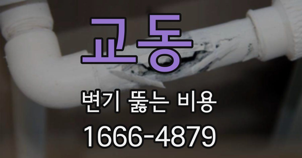 교동 변기 뚫는 비용