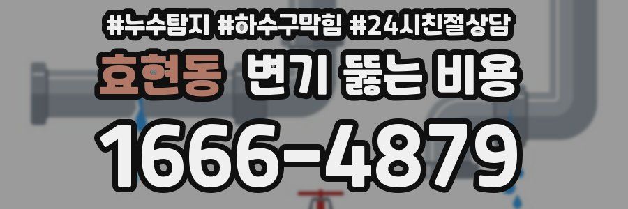 효현동 변기 뚫는 비용