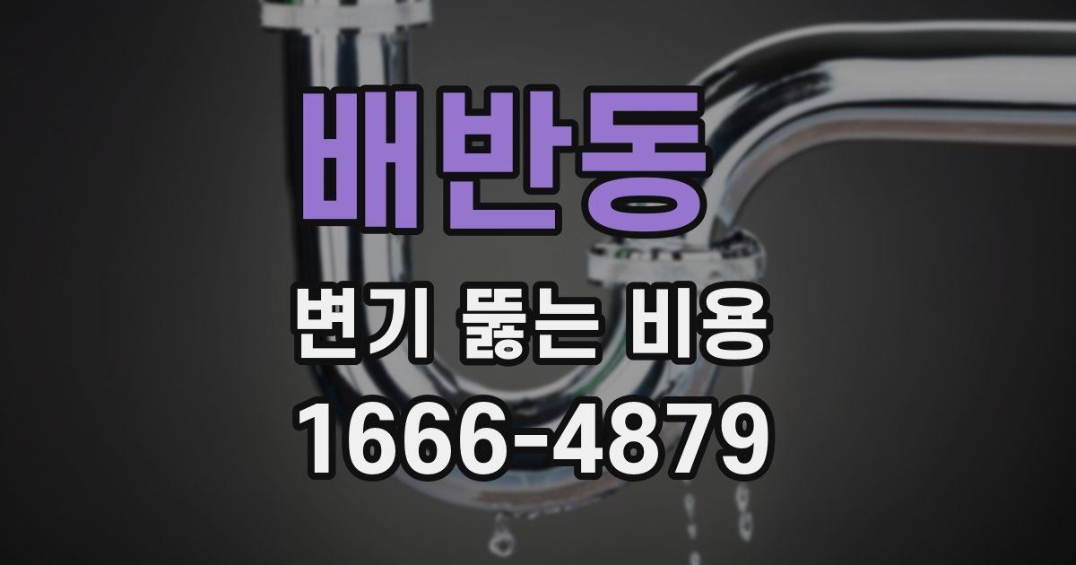 배반동 변기 뚫는 비용