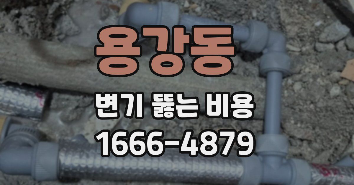 용강동 변기 뚫는 비용