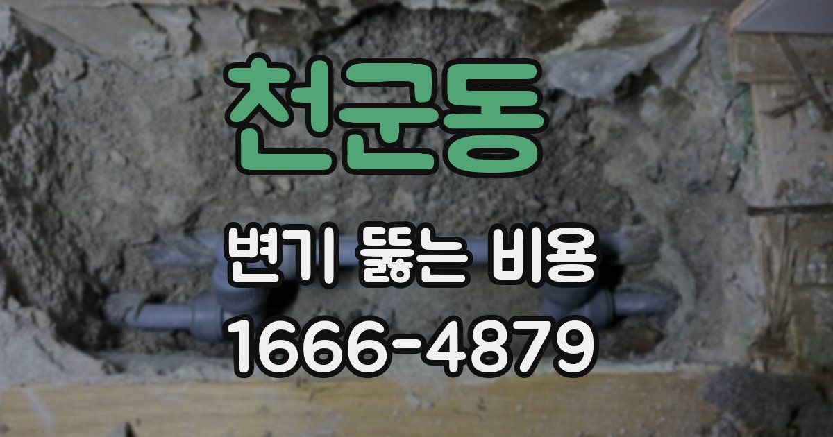 천군동 변기 뚫는 비용