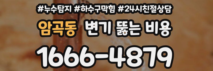 암곡동 변기 뚫는 비용