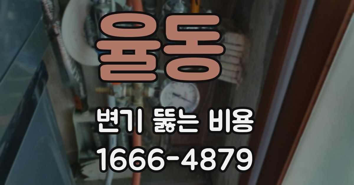 율동 변기 뚫는 비용