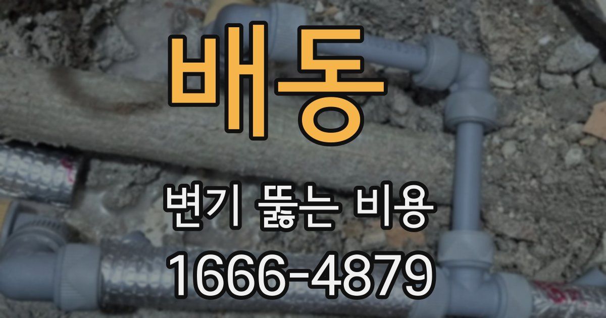 배동 변기 뚫는 비용