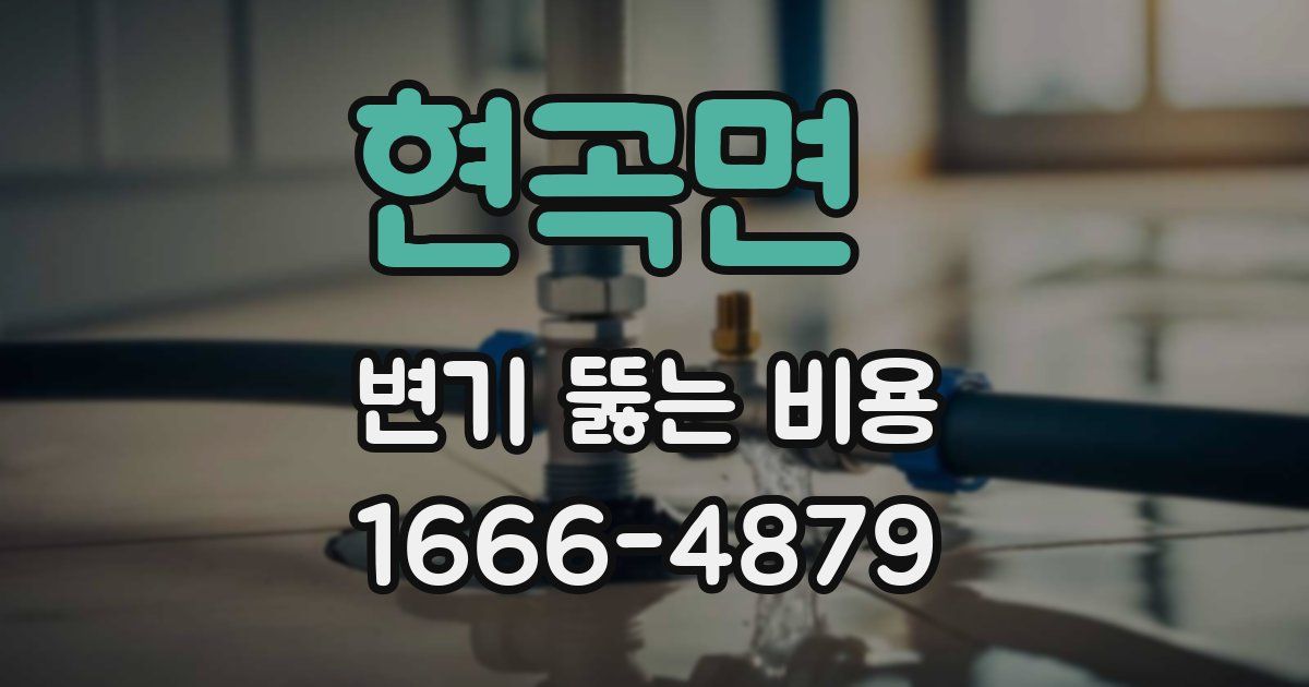 현곡면 변기 뚫는 비용