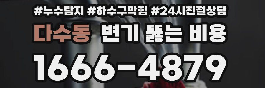 다수동 변기 뚫는 비용