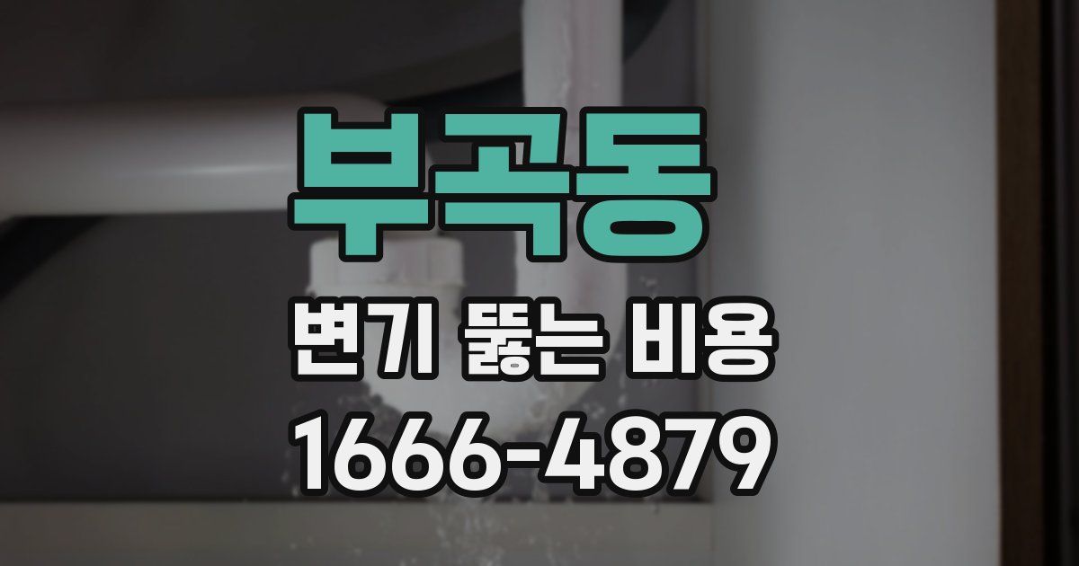 부곡동 변기 뚫는 비용