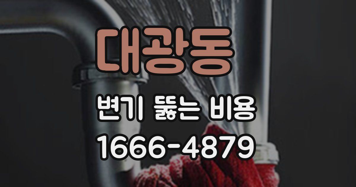 대광동 변기 뚫는 비용