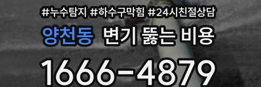 양천동 변기 뚫는 비용