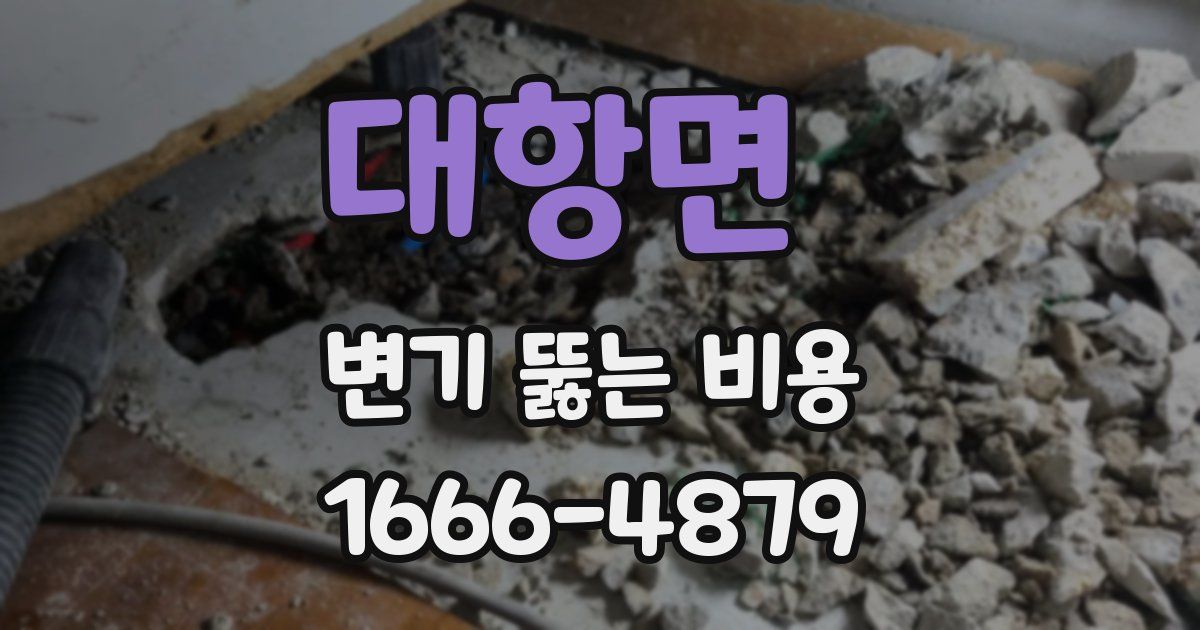 대항면 변기 뚫는 비용