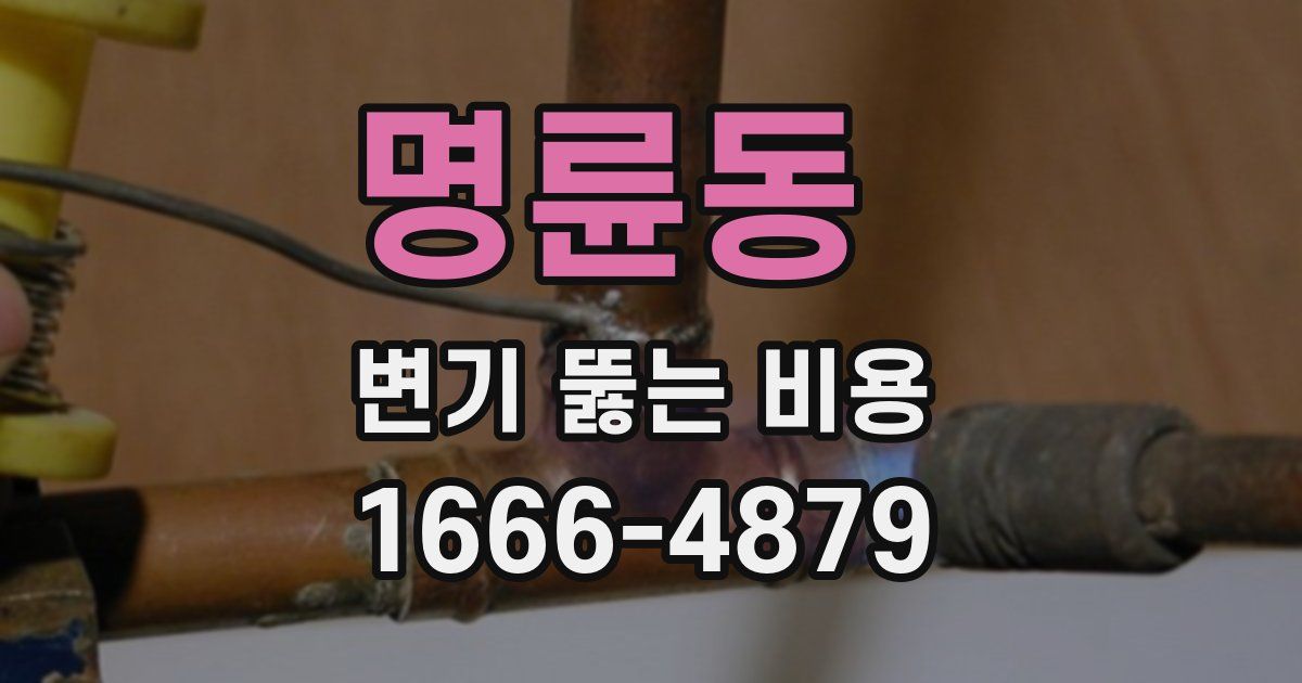 명륜동 변기 뚫는 비용