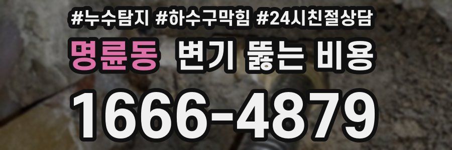 명륜동 변기 뚫는 비용