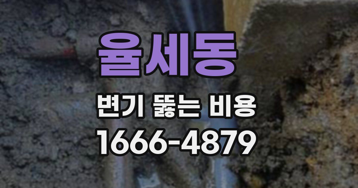 율세동 변기 뚫는 비용
