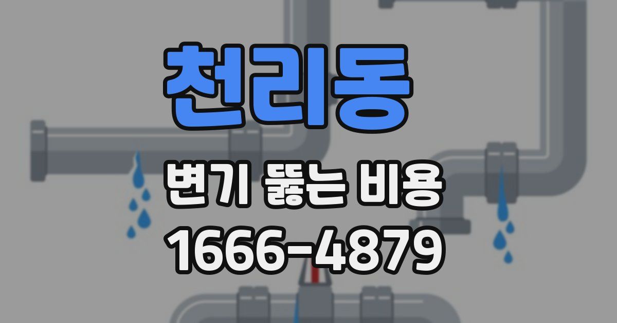 천리동 변기 뚫는 비용