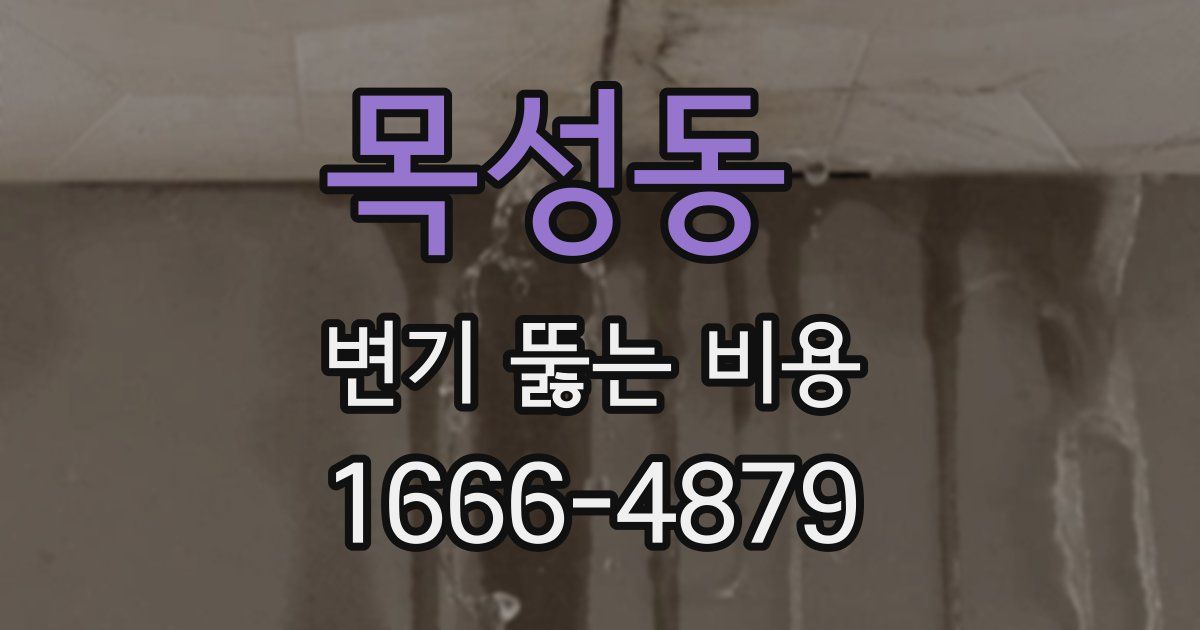 목성동 변기 뚫는 비용