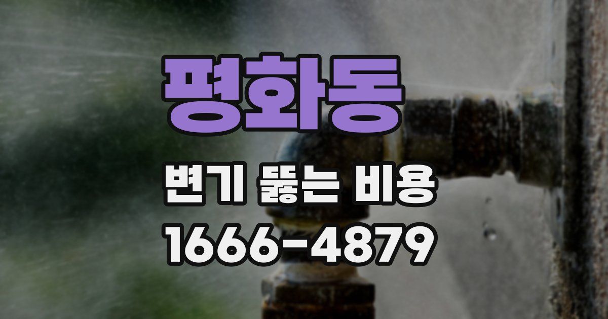 평화동 변기 뚫는 비용