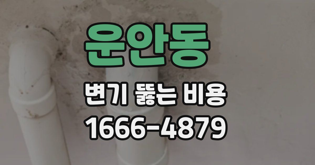 운안동 변기 뚫는 비용
