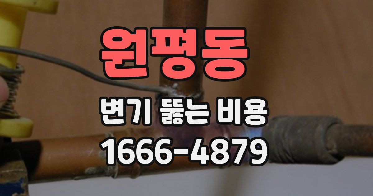 원평동 변기 뚫는 비용