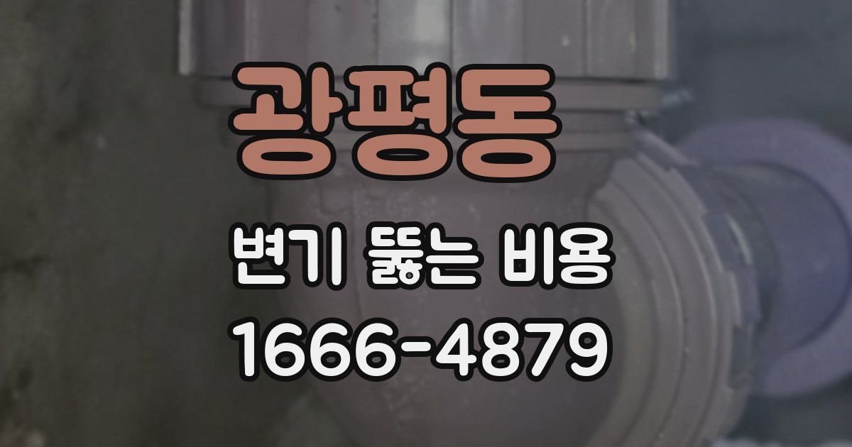 광평동 변기 뚫는 비용