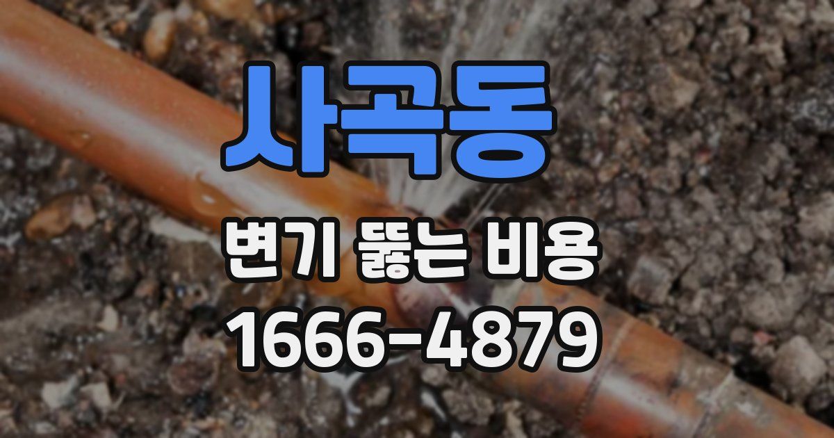 사곡동 변기 뚫는 비용