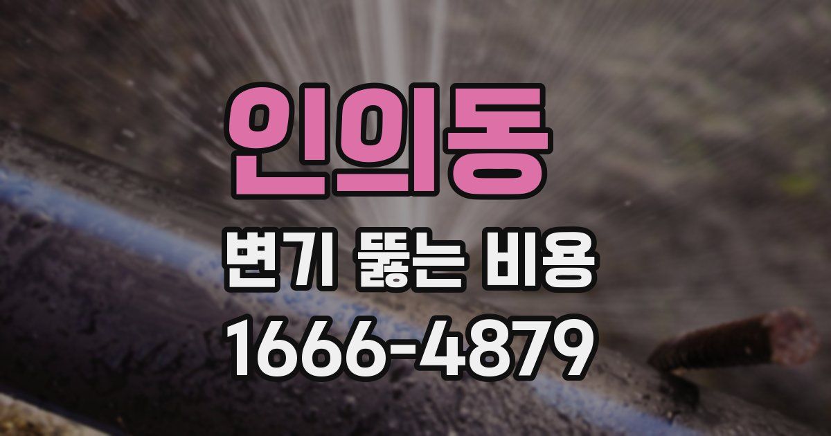 인의동 변기 뚫는 비용