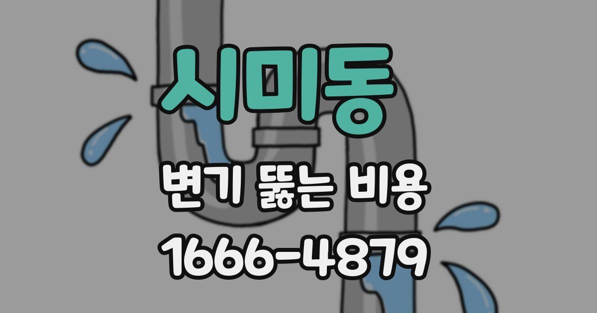 시미동 변기 뚫는 비용