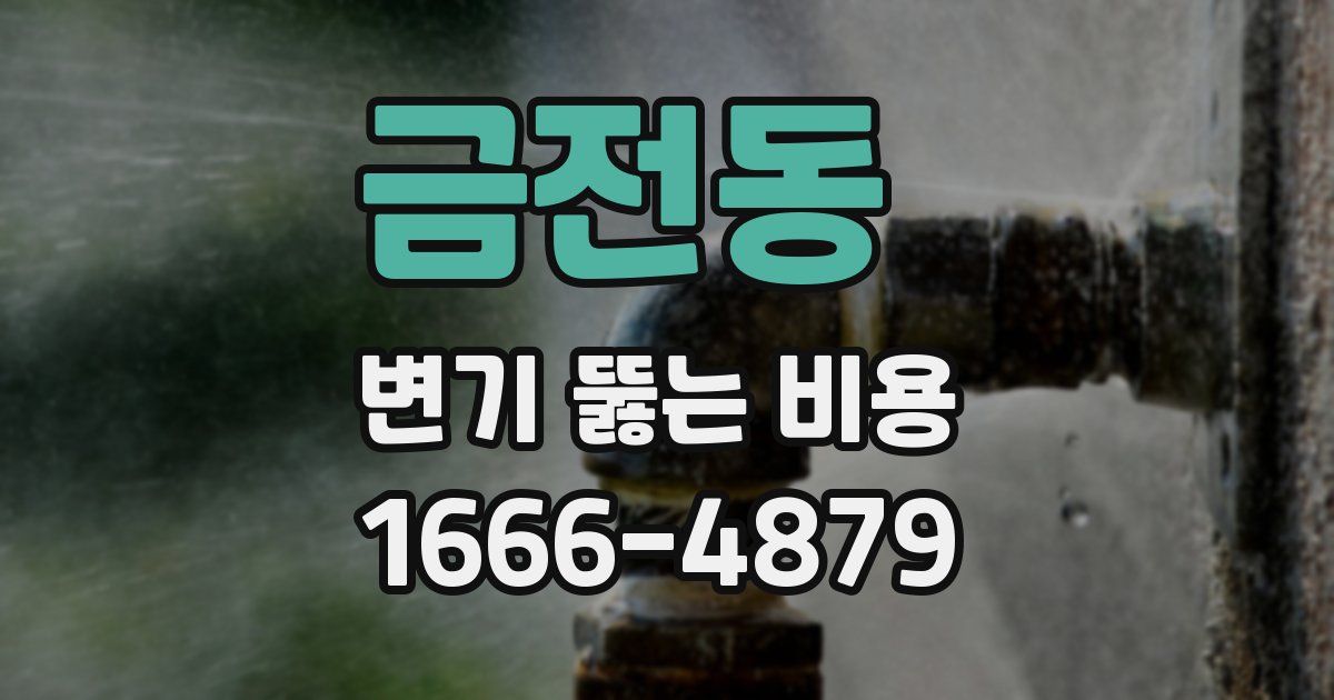 금전동 변기 뚫는 비용