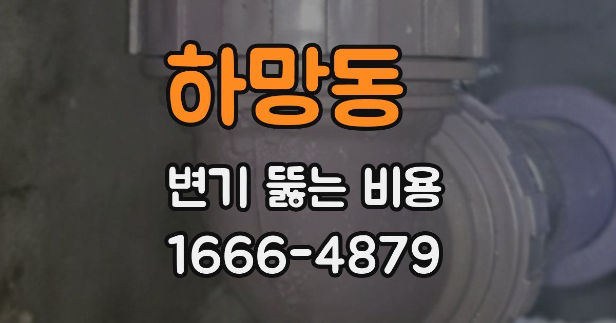 하망동 변기 뚫는 비용