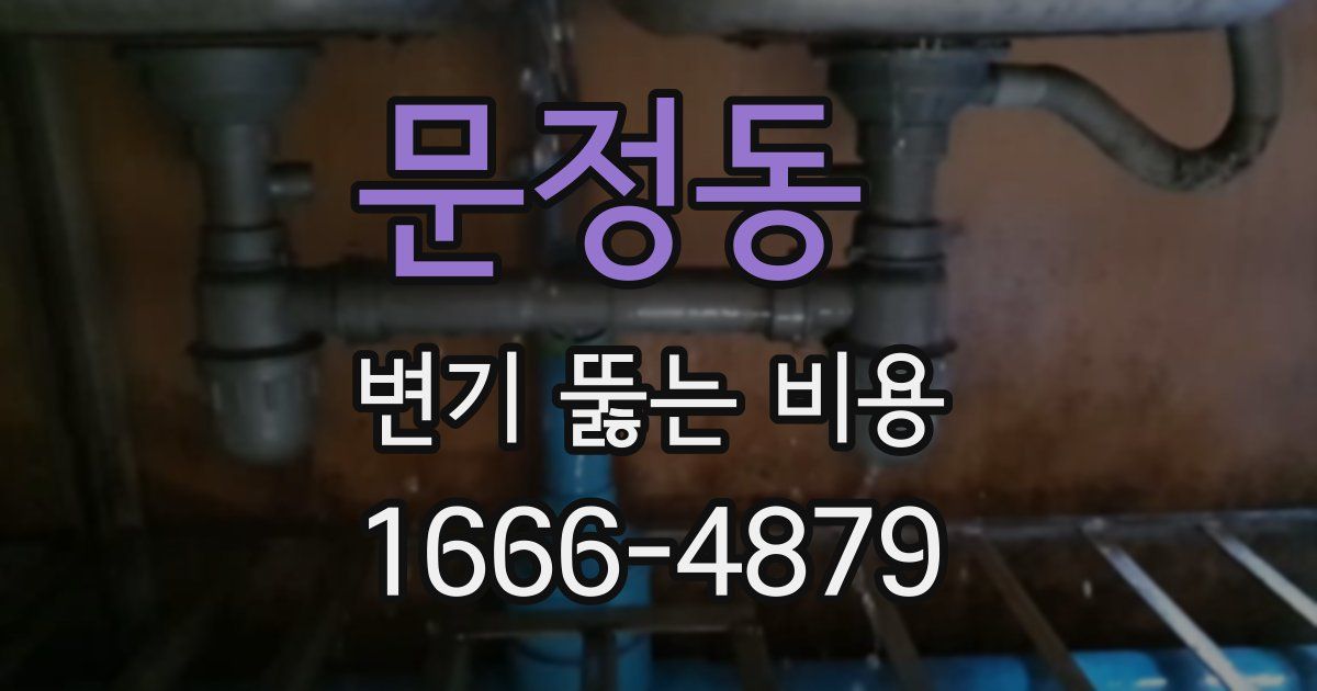 문정동 변기 뚫는 비용