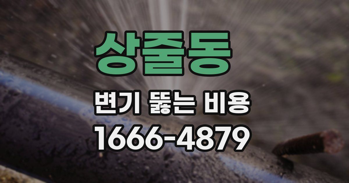 상줄동 변기 뚫는 비용