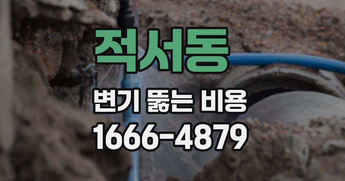 적서동 변기 뚫는 비용